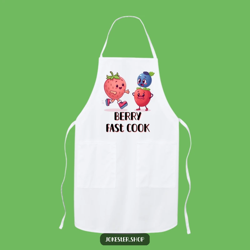 Funny Fruit Race Apron: Strawberry Skater Kitchen Wear, Humorous Funny Gift