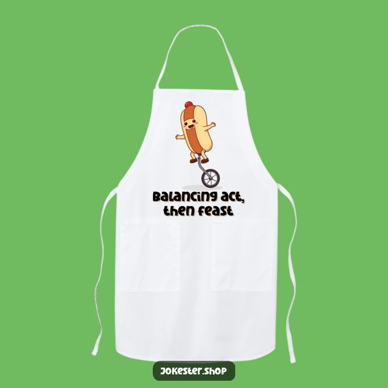 Funny Hot Dog Unicycle Apron: Cook with Comedy, A Hilarious Kitchen Gift!