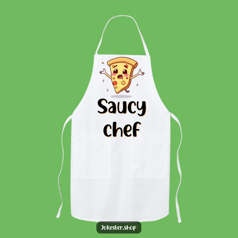 Funny Pizza Slide Apron - Cooking Accessory, Great Funny Gift