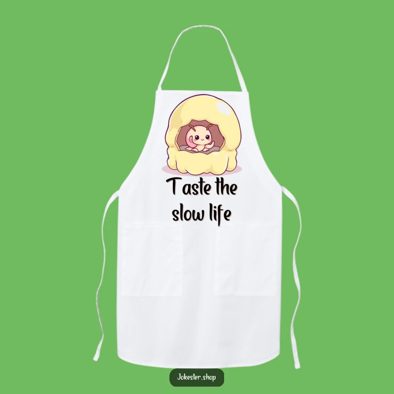 Funny Shy Snail Apron - Wobbly Jelly Mold Kitchen Fun for Chefs