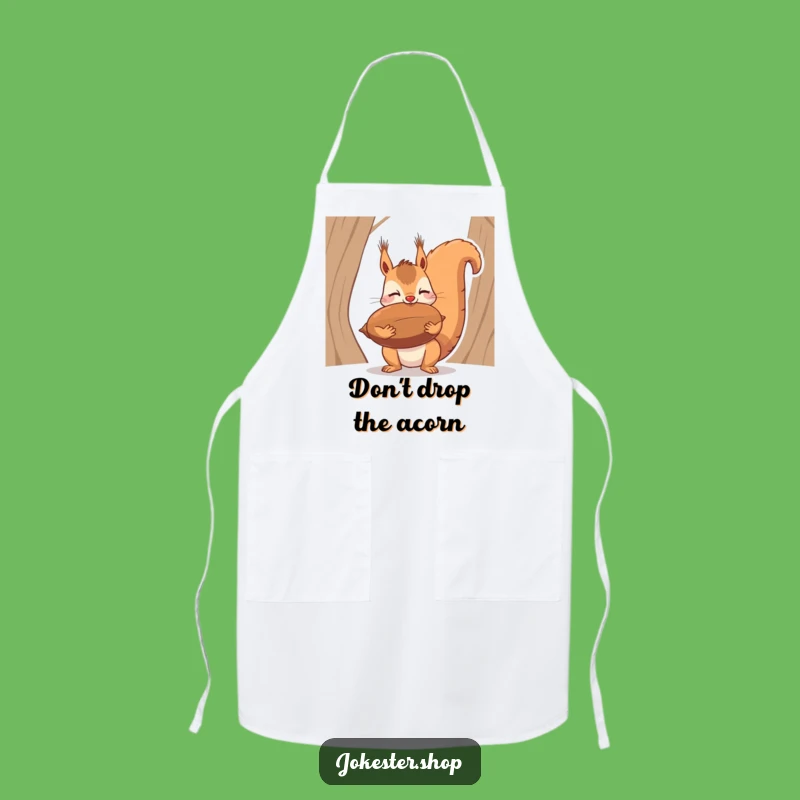Funny Squirrel Nut Balance Apron - Hilarious Kitchen Helper and Gift