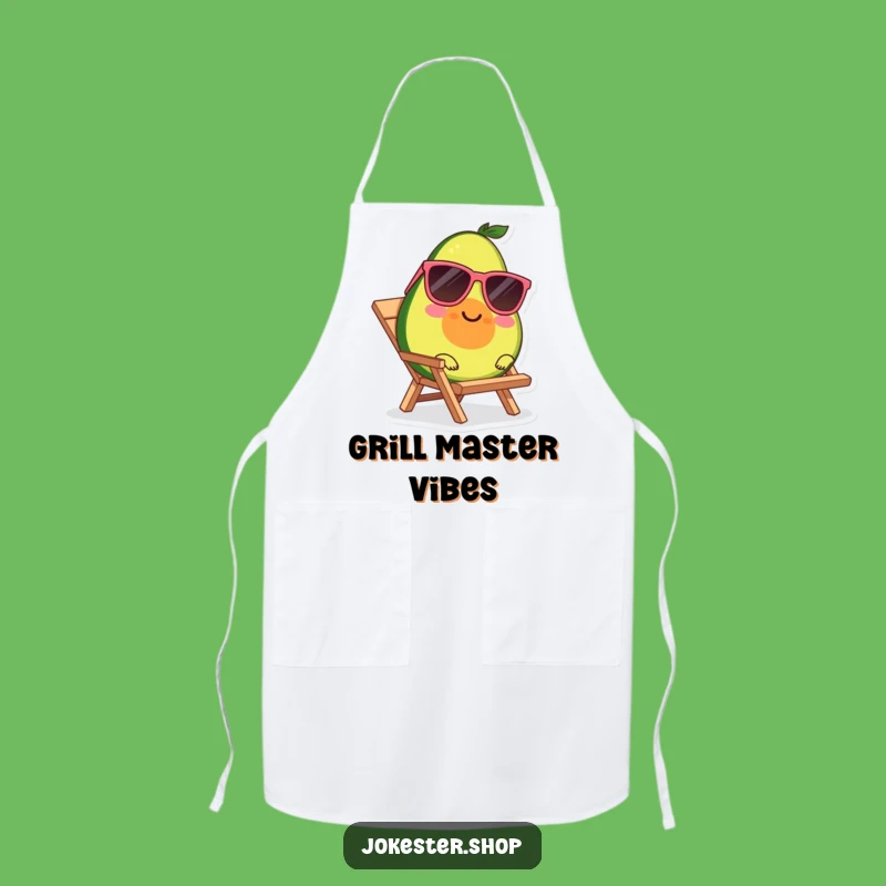 Funny Avocado Apron - Sunglasses Beach Lounger Kitchen Wear Funny Gift