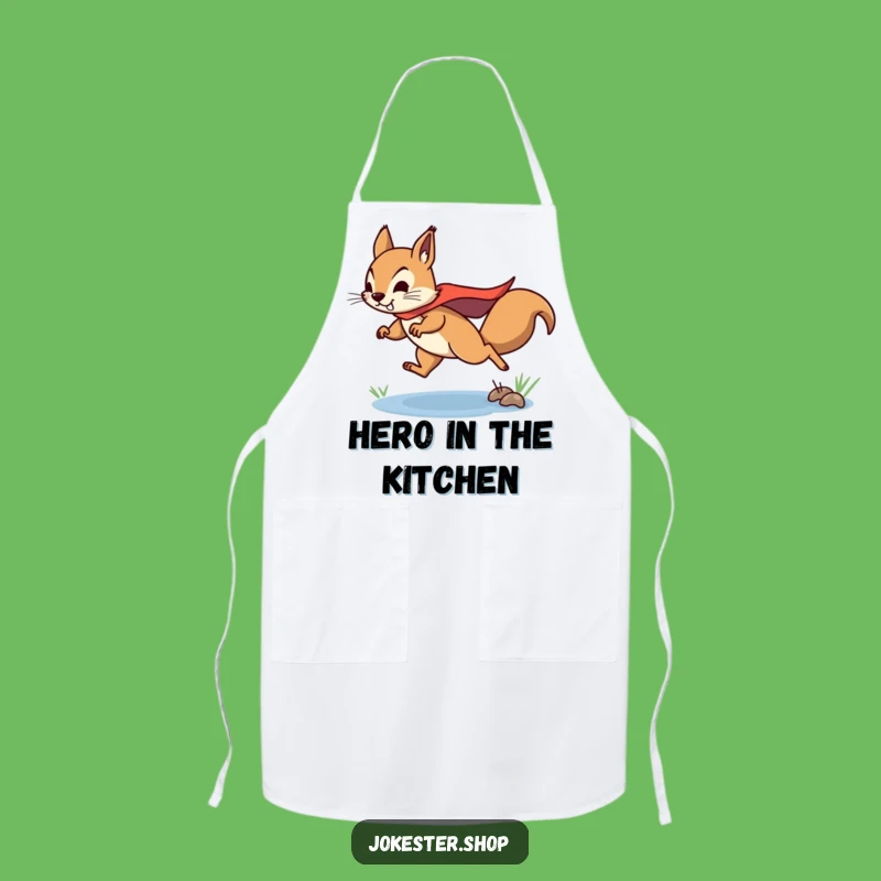 Funny Squirrel Superhero Apron - Heroic Kitchen Gift