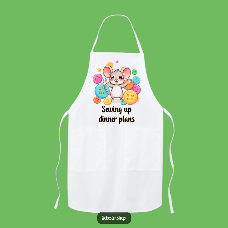 Funny Mouse Sewing Apron: Hilarious Kitchen Wear for Crafty Cooks