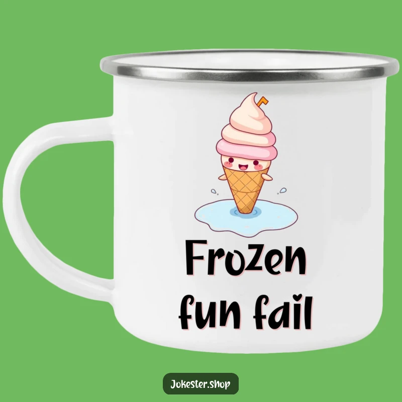 Funny Ice Cream Slipping Camping Mug - Sweet Adventure Fuel