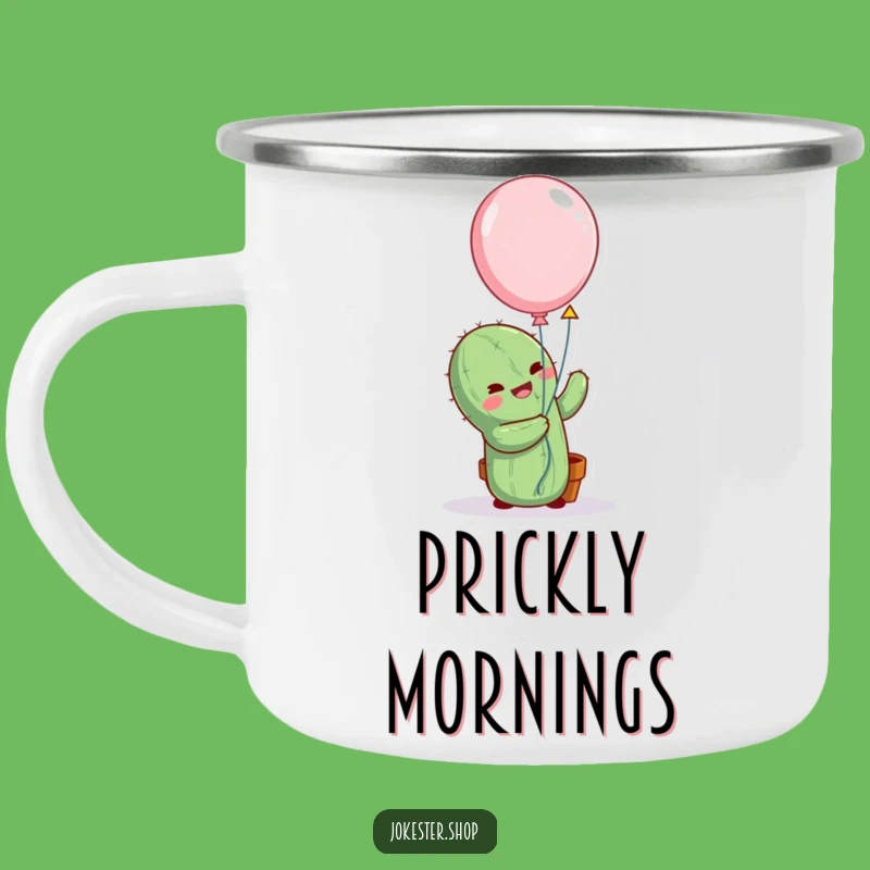 Funny Cactus Balloon Hug Camping Mug - Adventure Fuel with a Hilarious Twist!