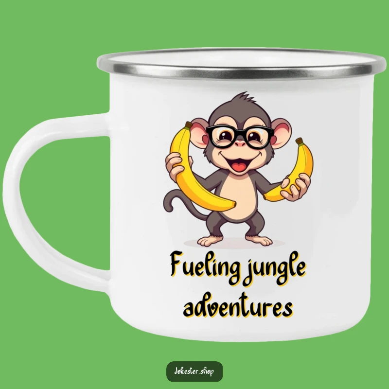 Funny Monkey Juggling Bananas Camping Mug - Adventure Fuel for the Playful Explorer
