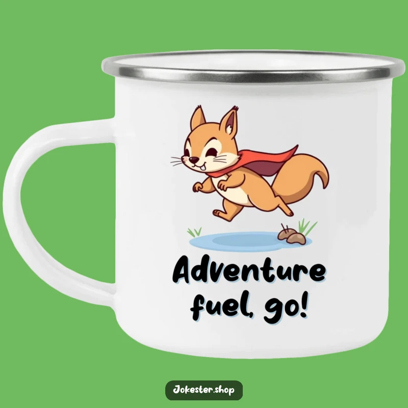 Funny Squirrel Superhero Camping Mug - Outdoor Adventure Gift