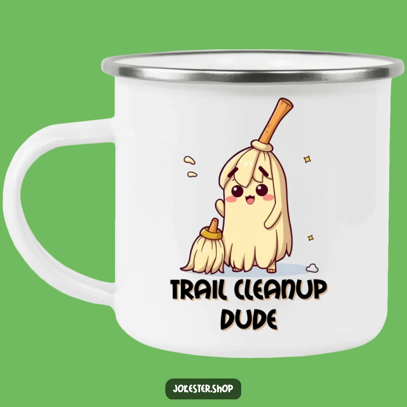 Funny Bewildered Broom Camping Mug - Hilarious Outdoor Gift for Campers