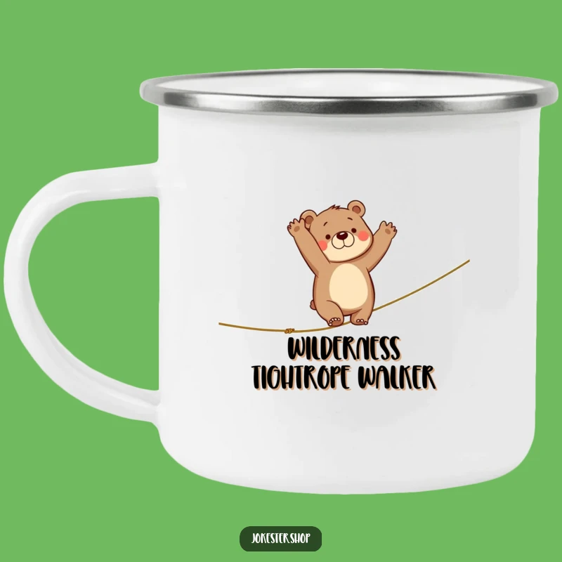 Funny Clumsy Bear Camping Mug - Durable and Hilarious Outdoor Adventure Cup