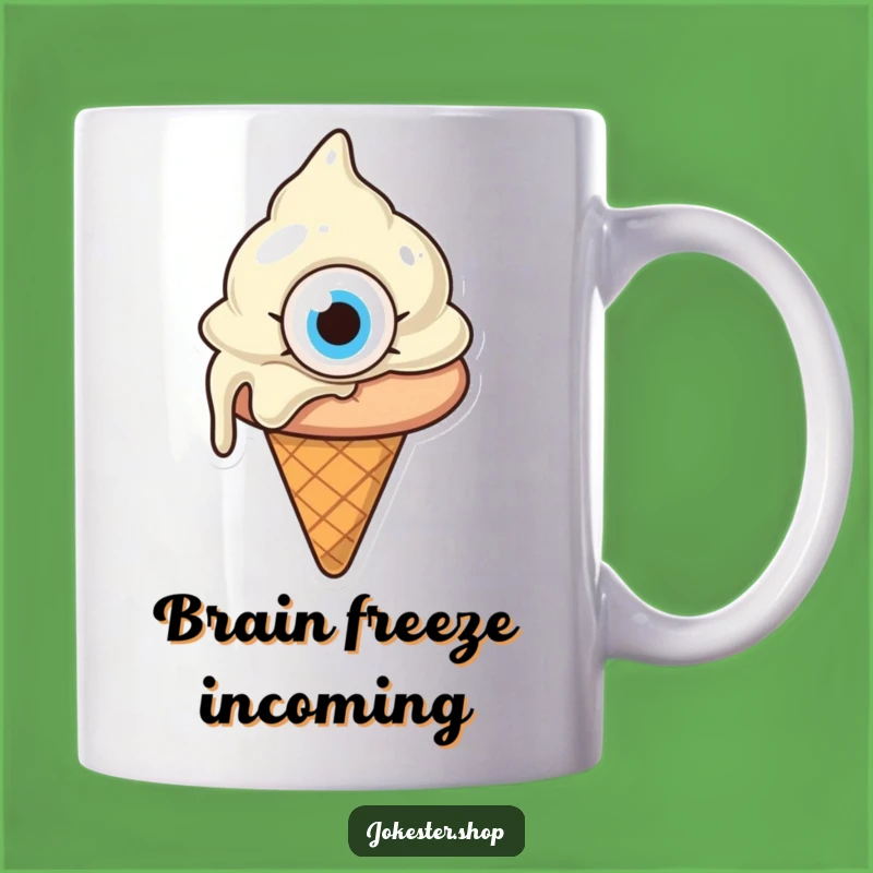 Funny Confused Melting Ice Cream Mug - Hilarious Cartoon Emotion Gift!