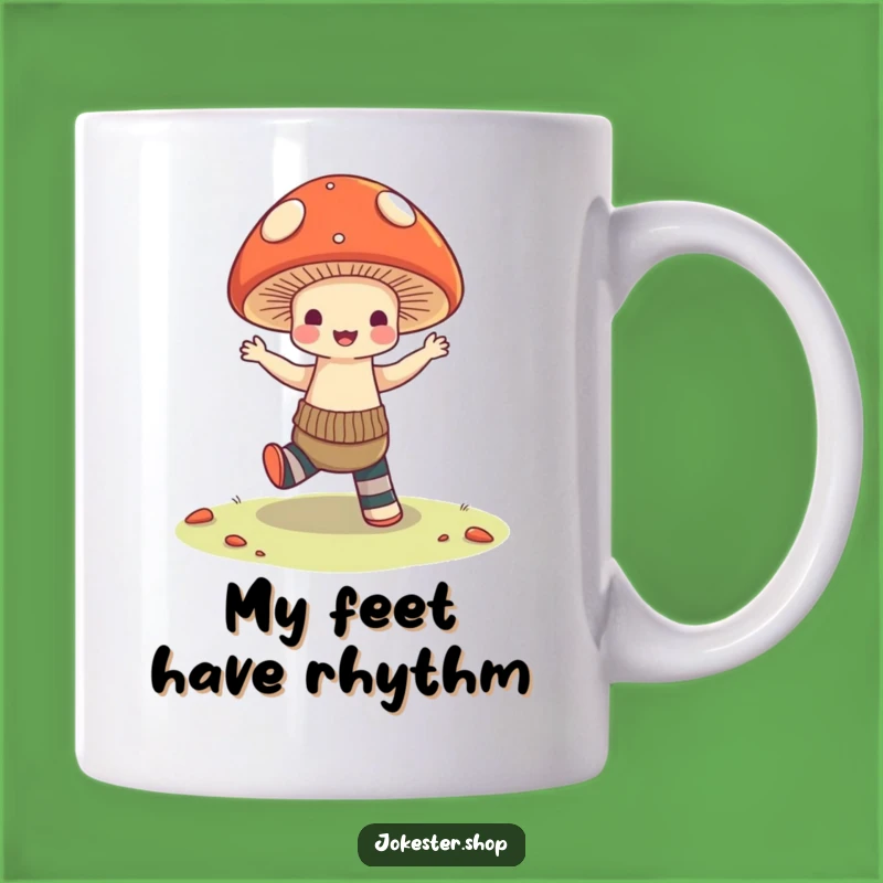 Funny Mushroom Dancer Mug: Hilarious Mismatched Socks Gift for Dance Lovers!
