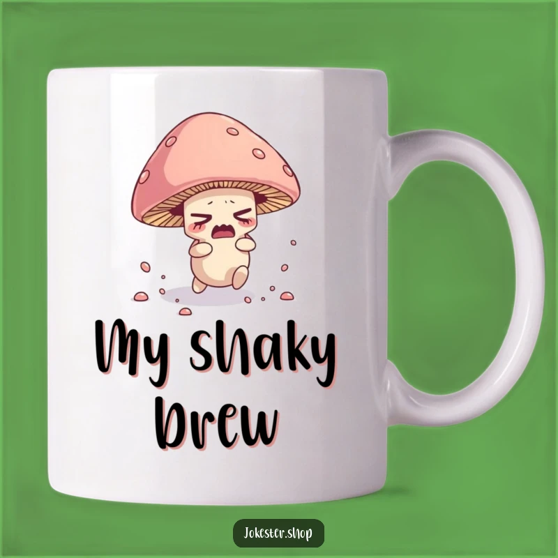 Funny Mushroom Mug - Tripping Spore Character Nervous Fungi Funny Gift