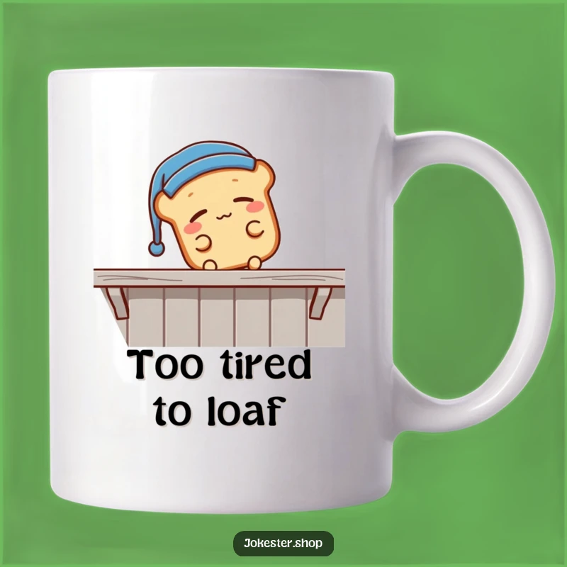 Funny Sleepy Bread Falling Mug - Hilarious Cartoon Nap Time Gift!