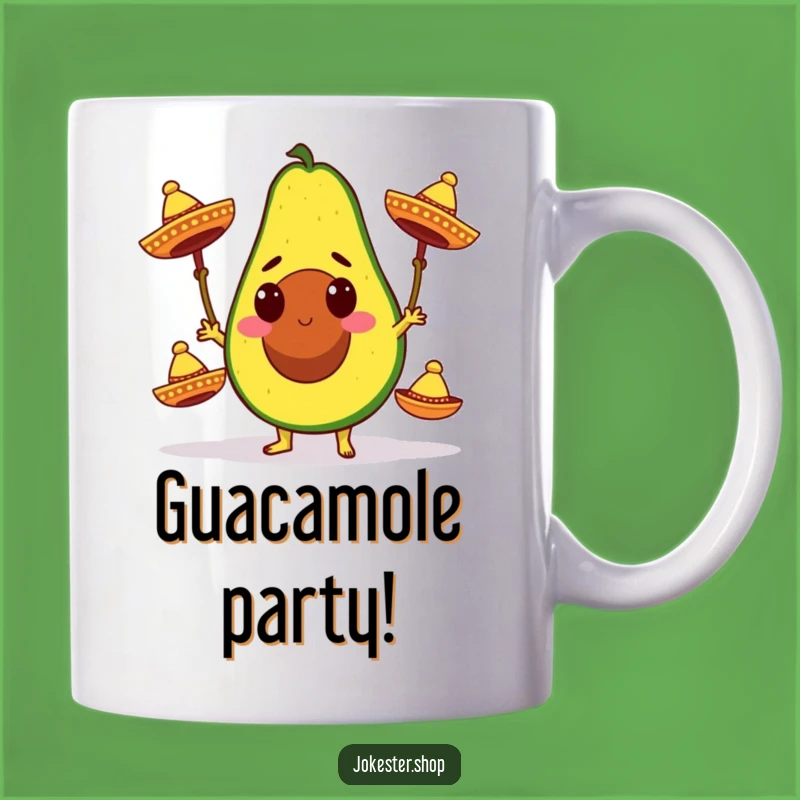 Funny Avocado Juggling Mug - Fiesta Fun, Perfect Funny Gift for Foodies