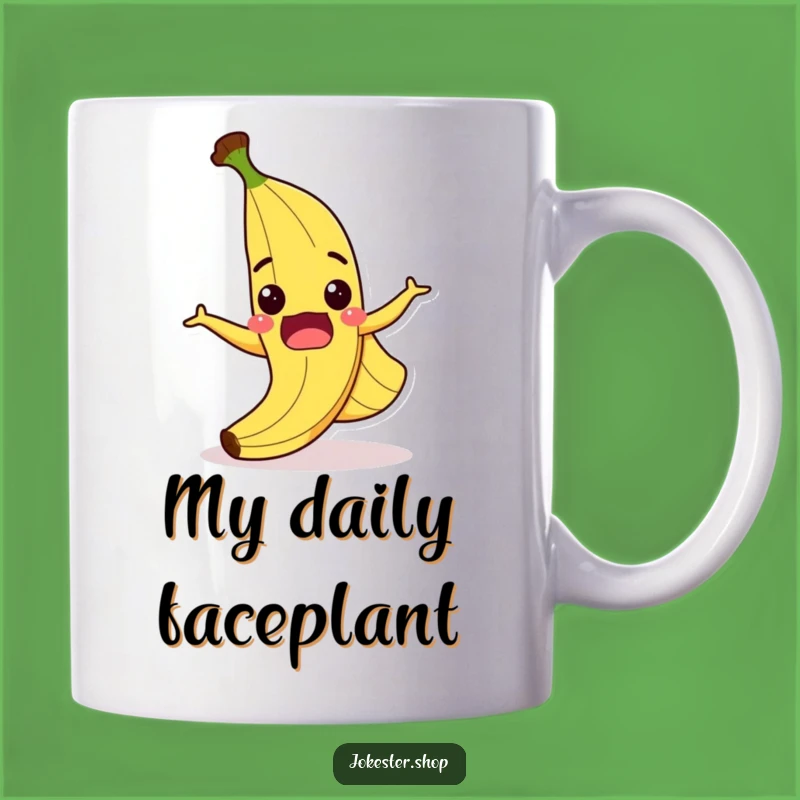 Funny Banana Peel Slipping Mug - Hilarious Cartoon Gift for Comedy Lovers