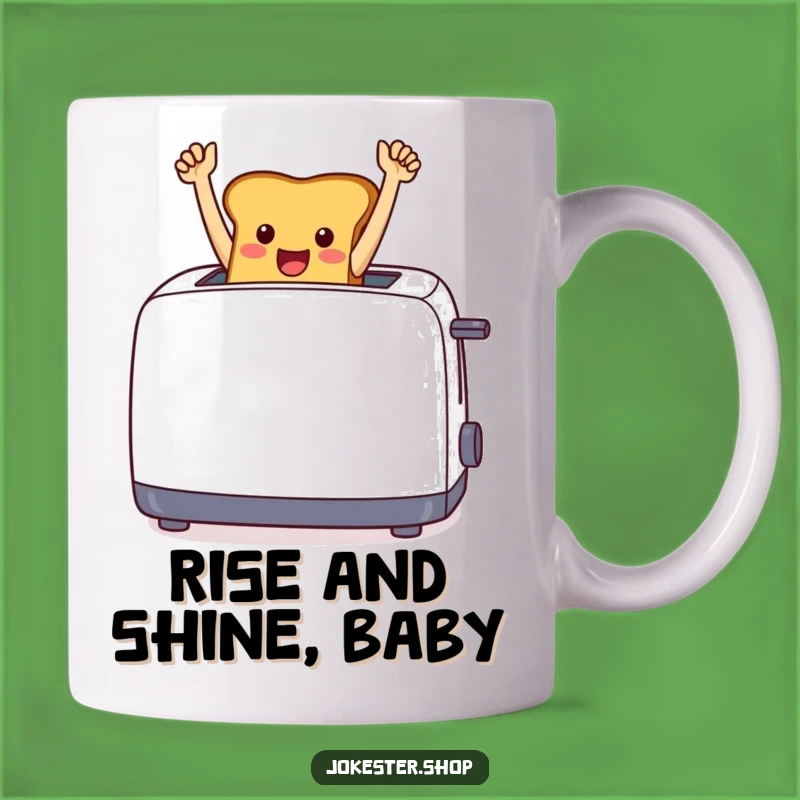 Funny Toast Triumph Mug - Cheerful Breakfast Hero, Perfect Funny Gift