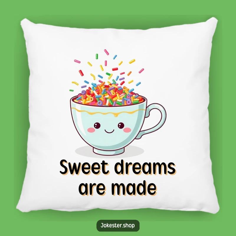 Cozy Funny Sprinkle Teacup Pillow: Add Cheerful Comfort and Playful Decor to Your Space