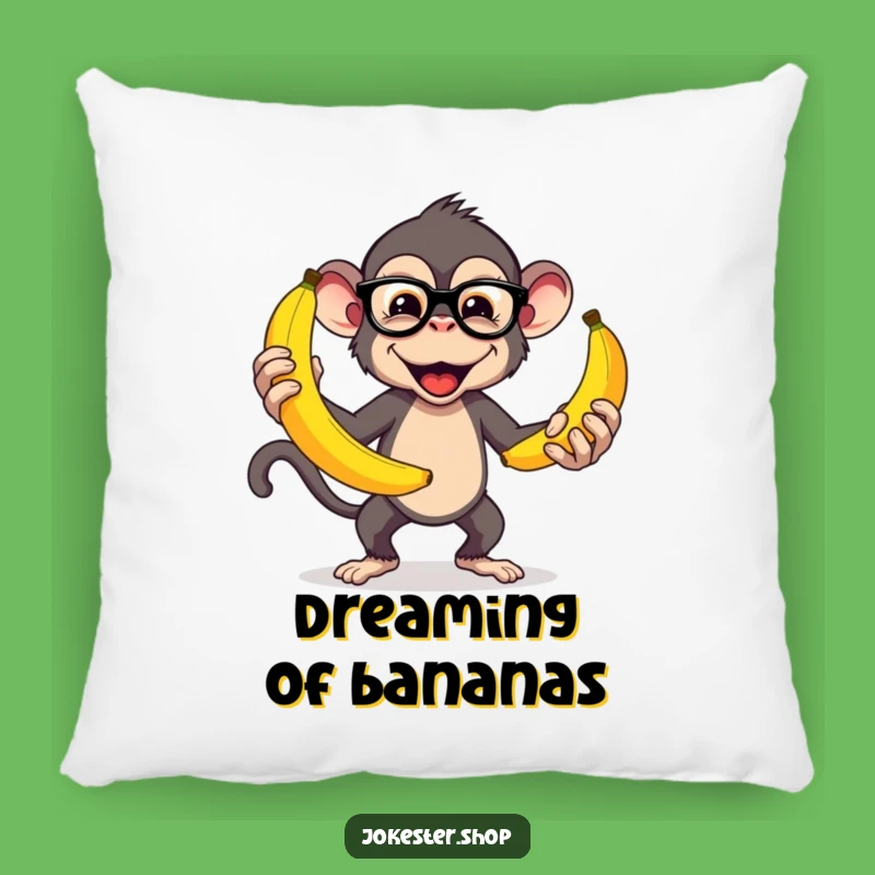 Funny Monkey Juggling Bananas Pillow - Cuddle Up with Comical Companionship