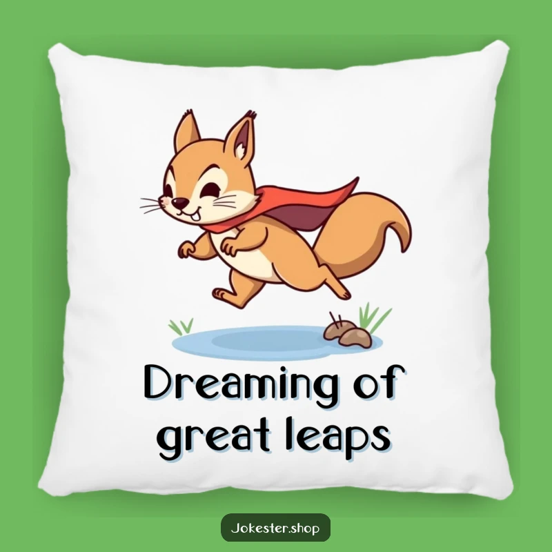 Funny Squirrel Superhero Pillow - Comfy & Courageous Decor