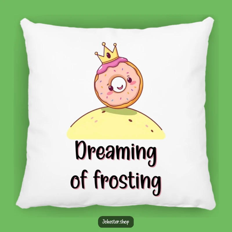 Funny Donut King Pillow - Cozy and Hilarious Sweet Decor Accent