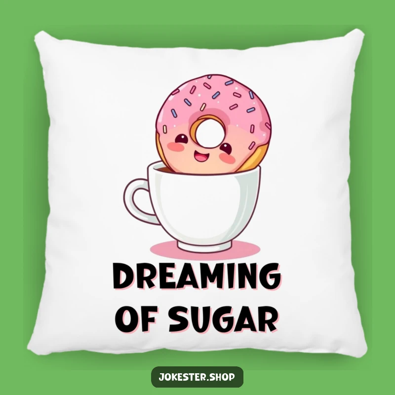 Funny Giggling Donut Pillow: Cuddle Up with Coffee-Infused Merriment