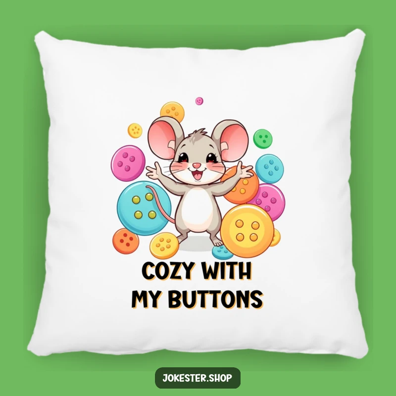 Funny Mouse Buttons Pillow: Cozy, Hilarious Accent for Any Room