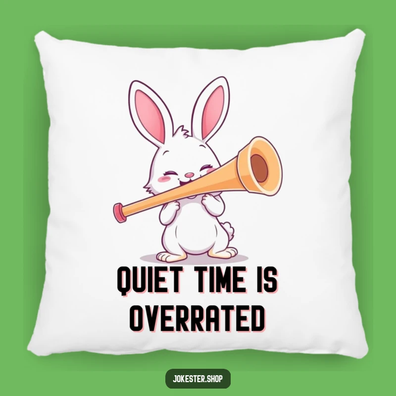 Funny Rabbit Kazoo Pillow: Cozy, Hilarious Accent for a Playful Living Space