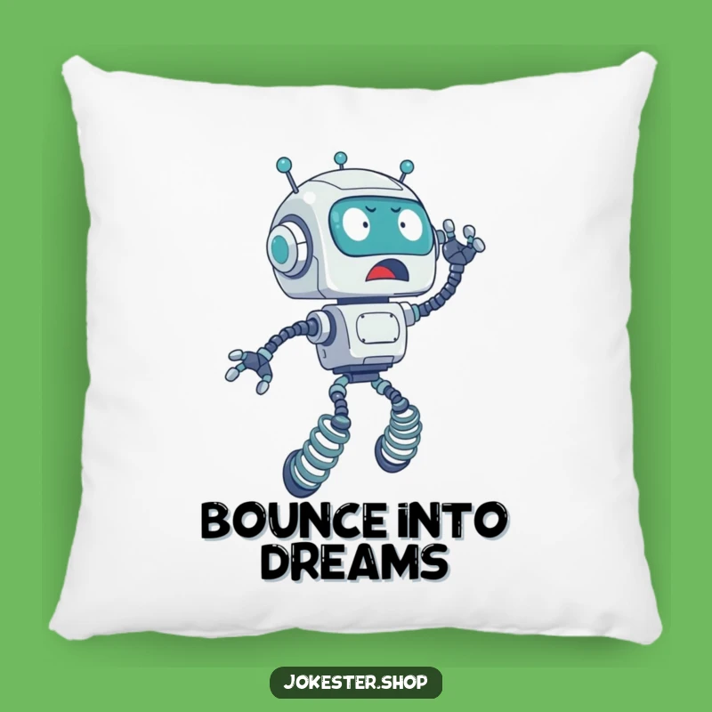 Funny Robot Spring Legs Pillow - Cuddle Up with Mechanical Merriment