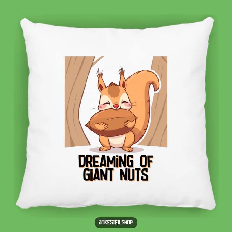 Funny Squirrel Nut Balance Pillow - Comfy and Hilarious Rodent Decor