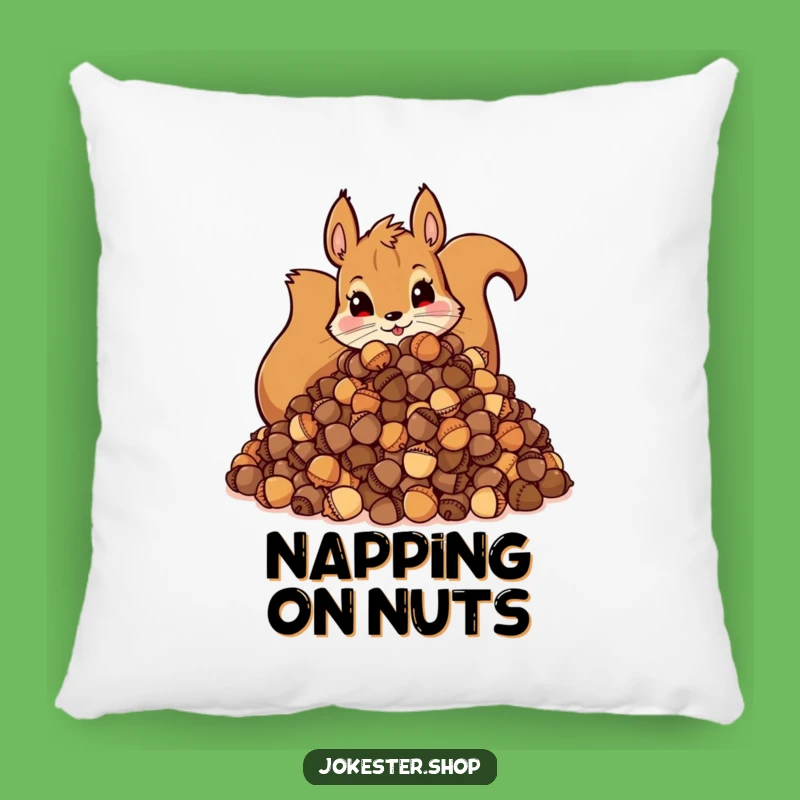 Funny Squirrel Acorn Pillow: Cozy Hoarding Cushion, Perfect Funny Gift