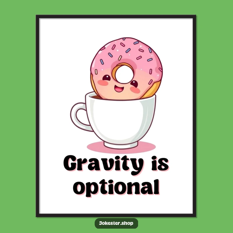 Funny Giggling Donut Digital Art: Instant Joy for Your Walls