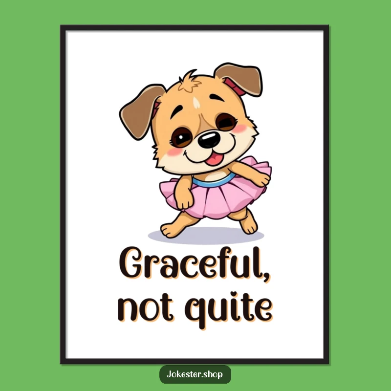 Goofy Dog Tutu Digital Art - Funny Tripping Pet Download