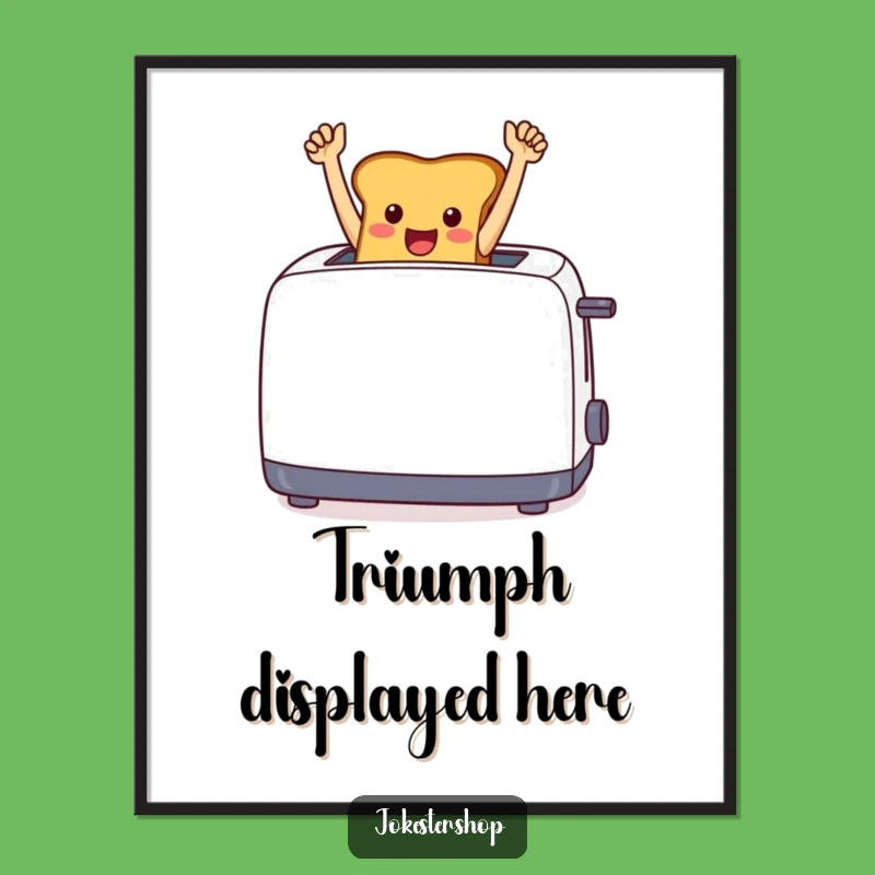 Funny Toast Triumph Digital Art - Instant Cheerful Art, Perfect Funny Gift