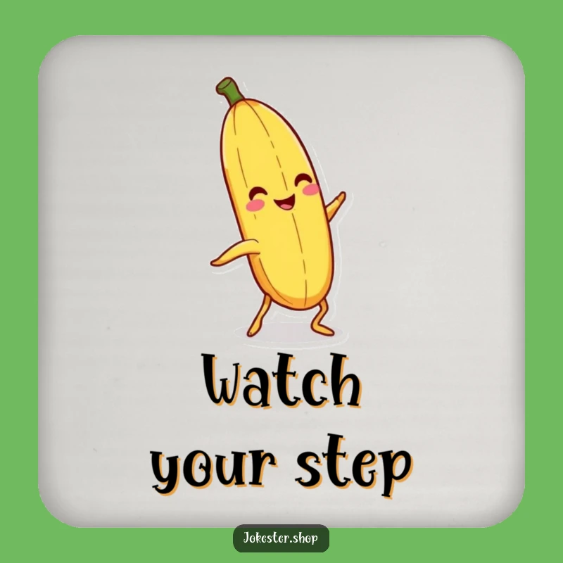 Funny Banana Peel Coasters: Slipping Character Protection for Tables