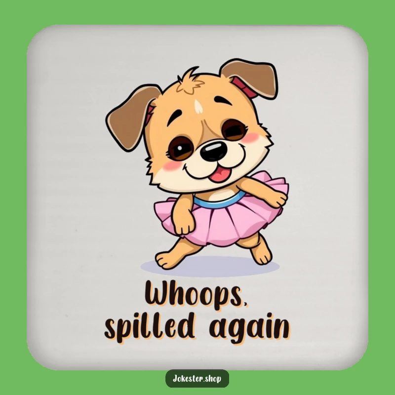 Funny Dog Tutu Coasters - Goofy Pet Decor Set