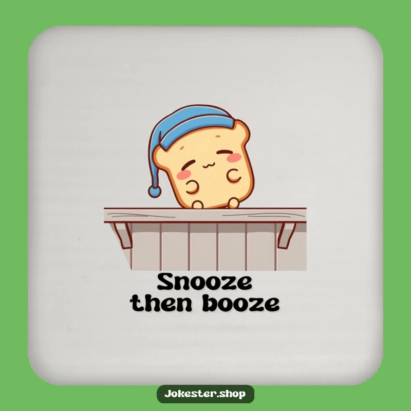 Funny Sleepy Bread Falling Coaster - Protect Surfaces with Slumber Gift!