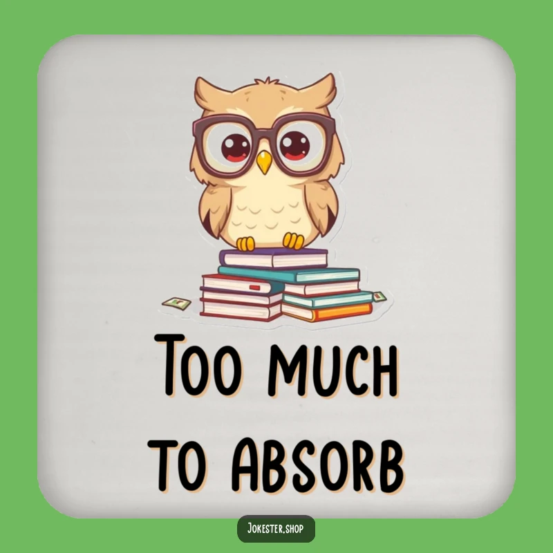 Funny Owl Book Coaster: Hilarious Protection for Your Coffee Table