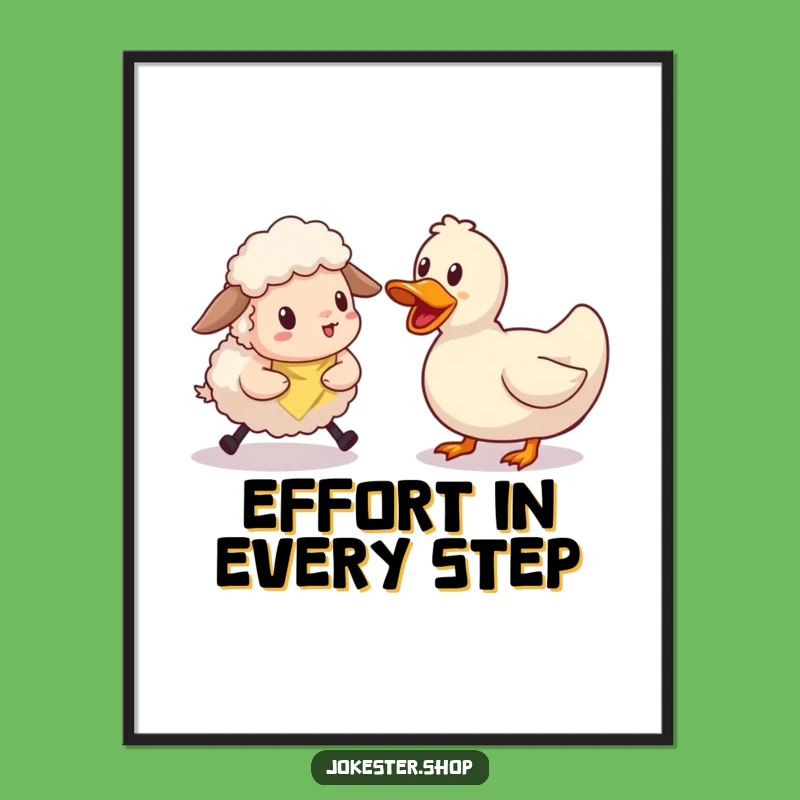 Funny Sheep Duck Poster: Hilarious Wall Art for a Quirky Home