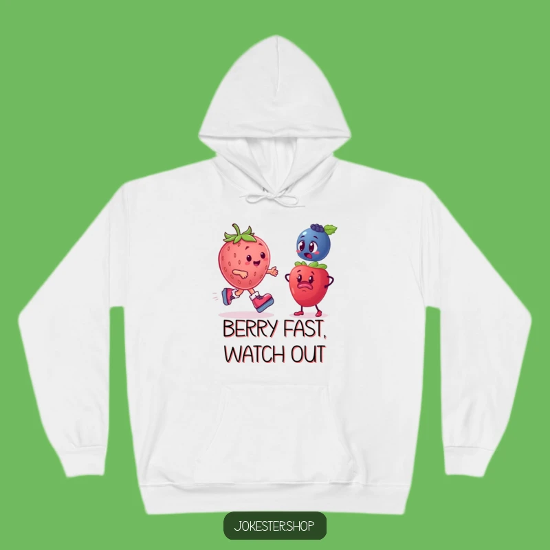Funny Fruit Race Hoodie: Cozy Strawberry Skater Sweatshirt, Ultimate Funny Gift