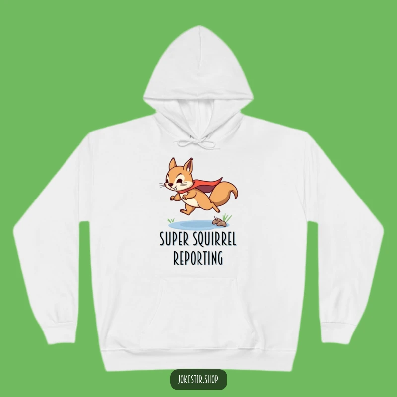 Cozy Funny Squirrel Superhero Hoodie - Warm Motivational Gift