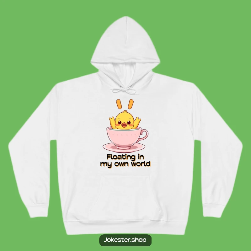 Funny Rubber Ducky Teacup Hoodie: Cozy Surprise, Hilarious Gift for Duck Fans!