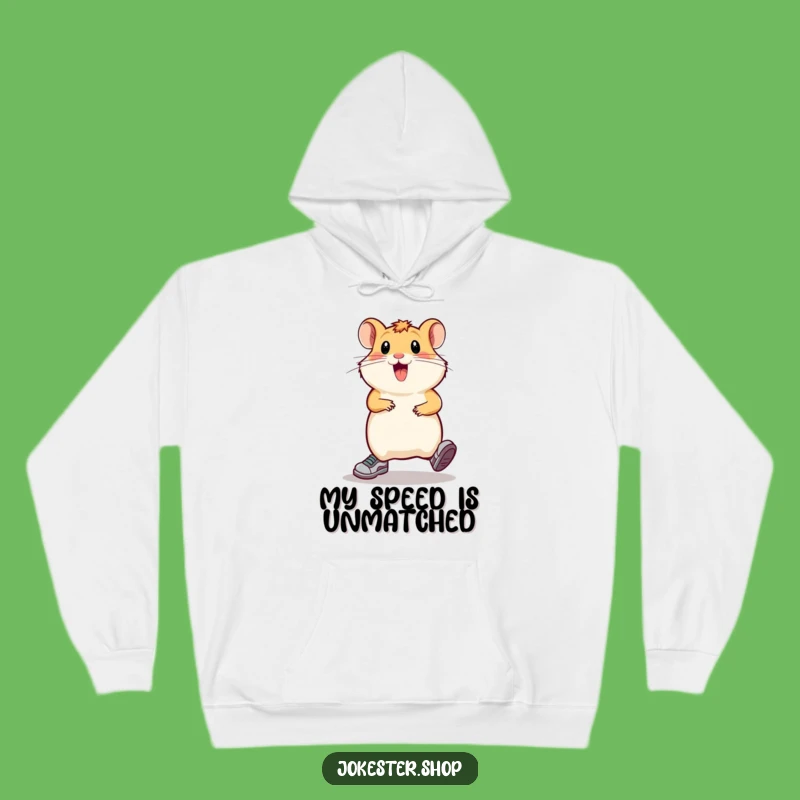 Funny Hamster Running Hoodie: Comfy & Hilarious Gift for Cozy, Energetic Days