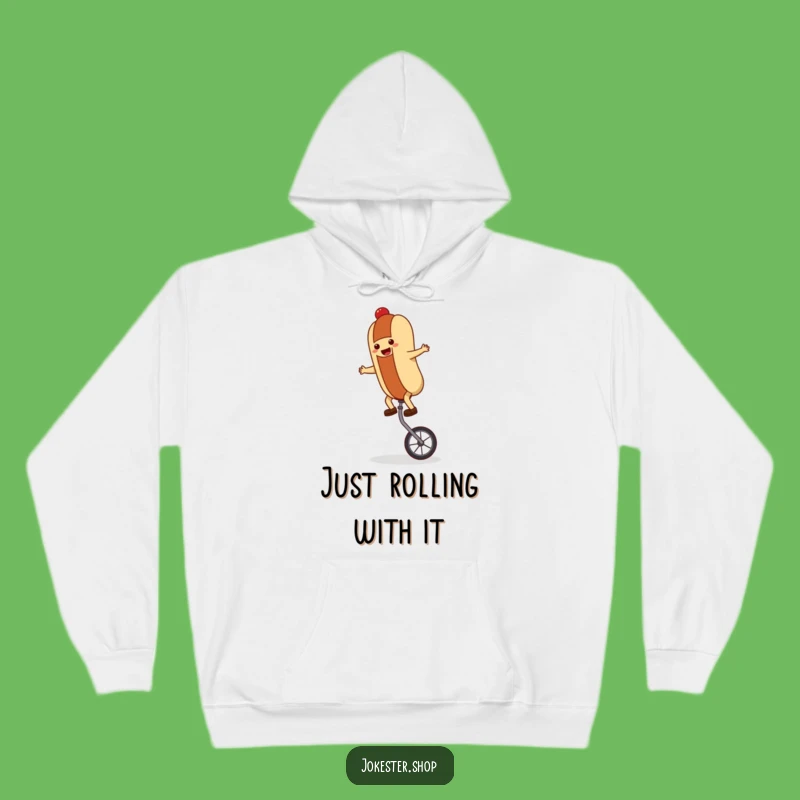 Funny Hot Dog Unicycle Hoodie: Stay Cozy and Comfy with This Hilarious Gift!