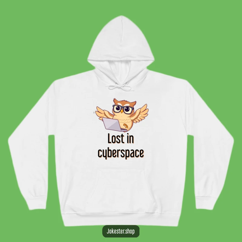 Funny Confused Owl Hoodie: Cozy Tech Struggle Apparel, Ultimate Gift!