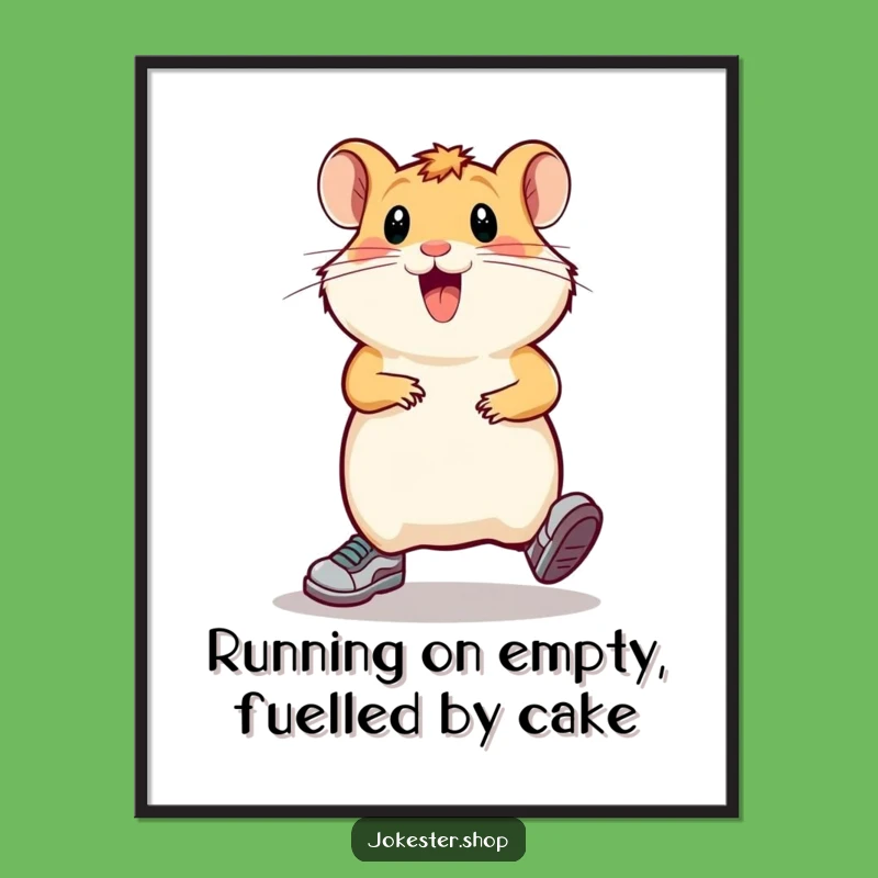 Free Printable Humorous Hamster Art - Funny Downloadable Wall Decor Gift