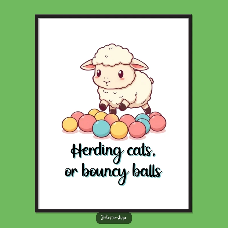 Free Printable Humorous Sheep Wall Art - Funny Downloadable Decor Gift