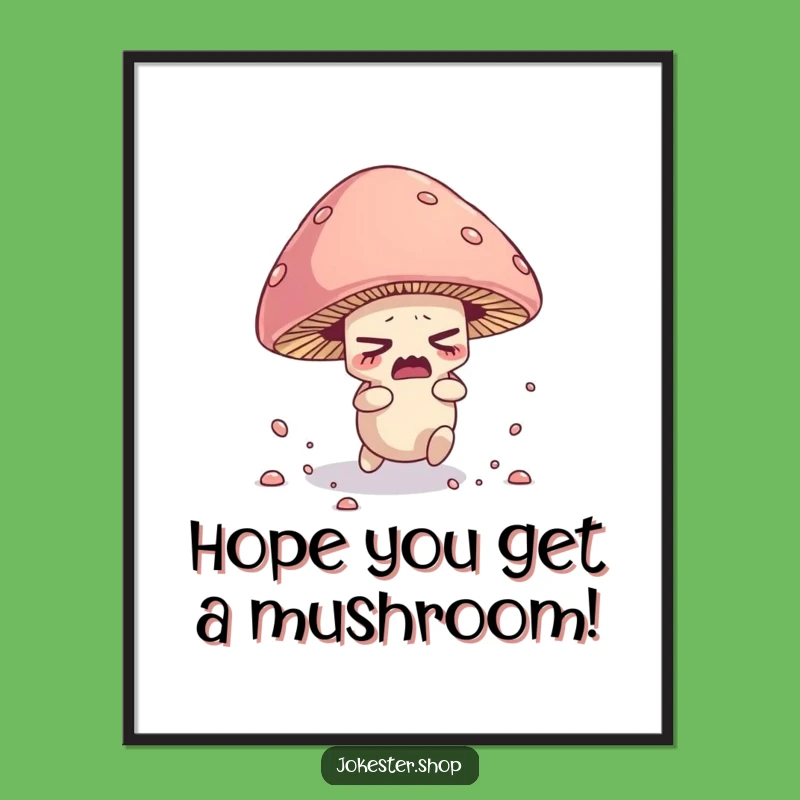Funny Free Printable Wall Art: Mushroom's Spore-tacular Mishap!