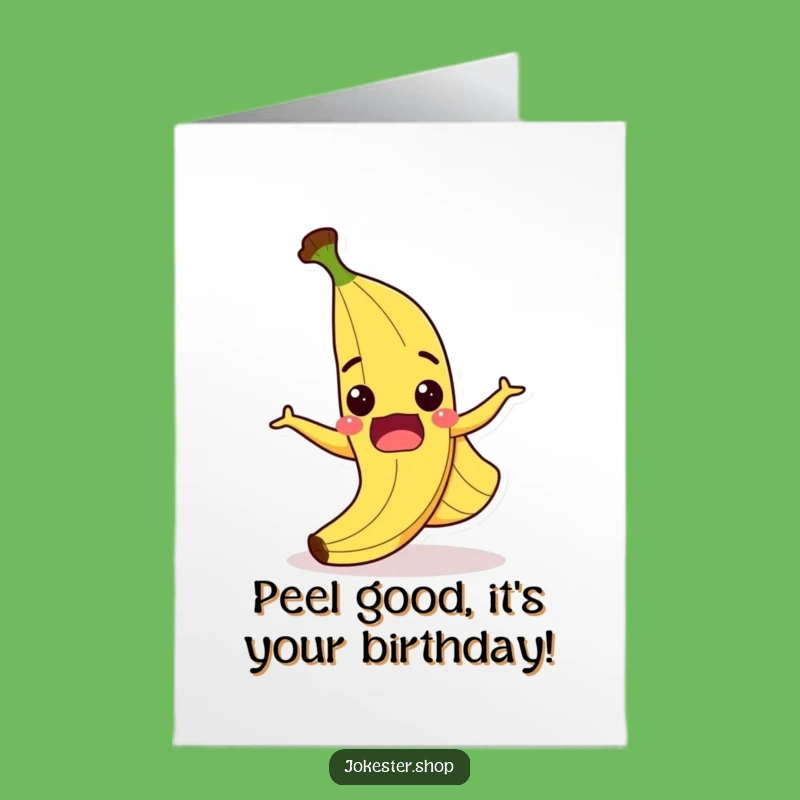 Free Printable Birthday Card: Funny Banana Peel Slip - Hilarious Downloadable Gift