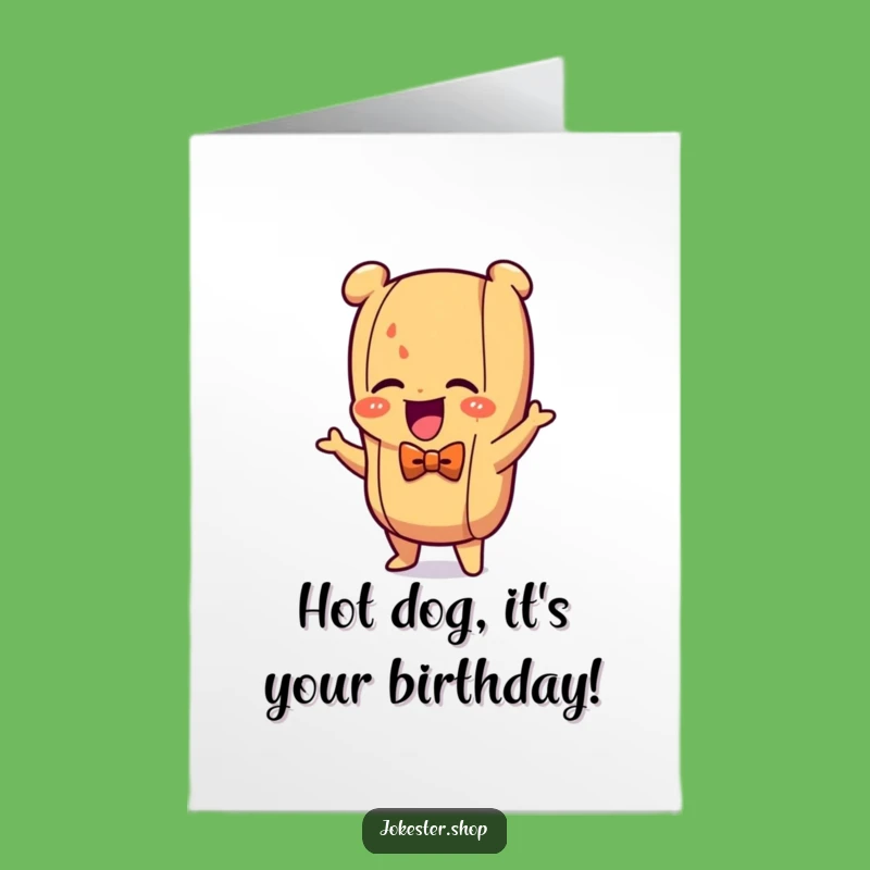 Free Printable Birthday Card: Giggling Hot Dog Dancing for a Hilarious Downloadable Gift